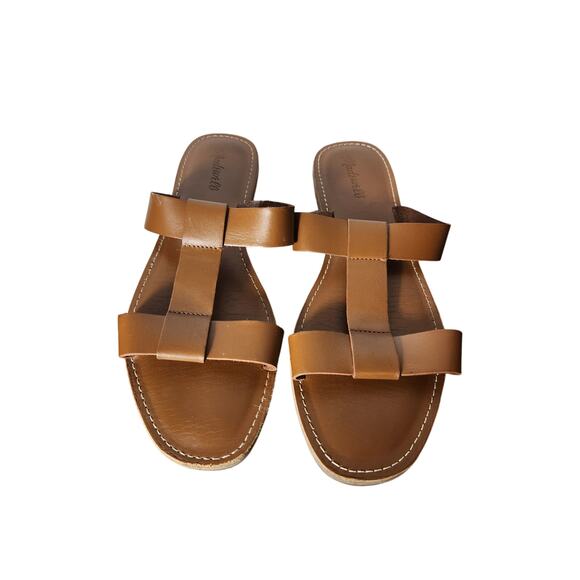 Women's size 11 Madewell Boardwalk Rhea T strap slides - Picture 1 of 5